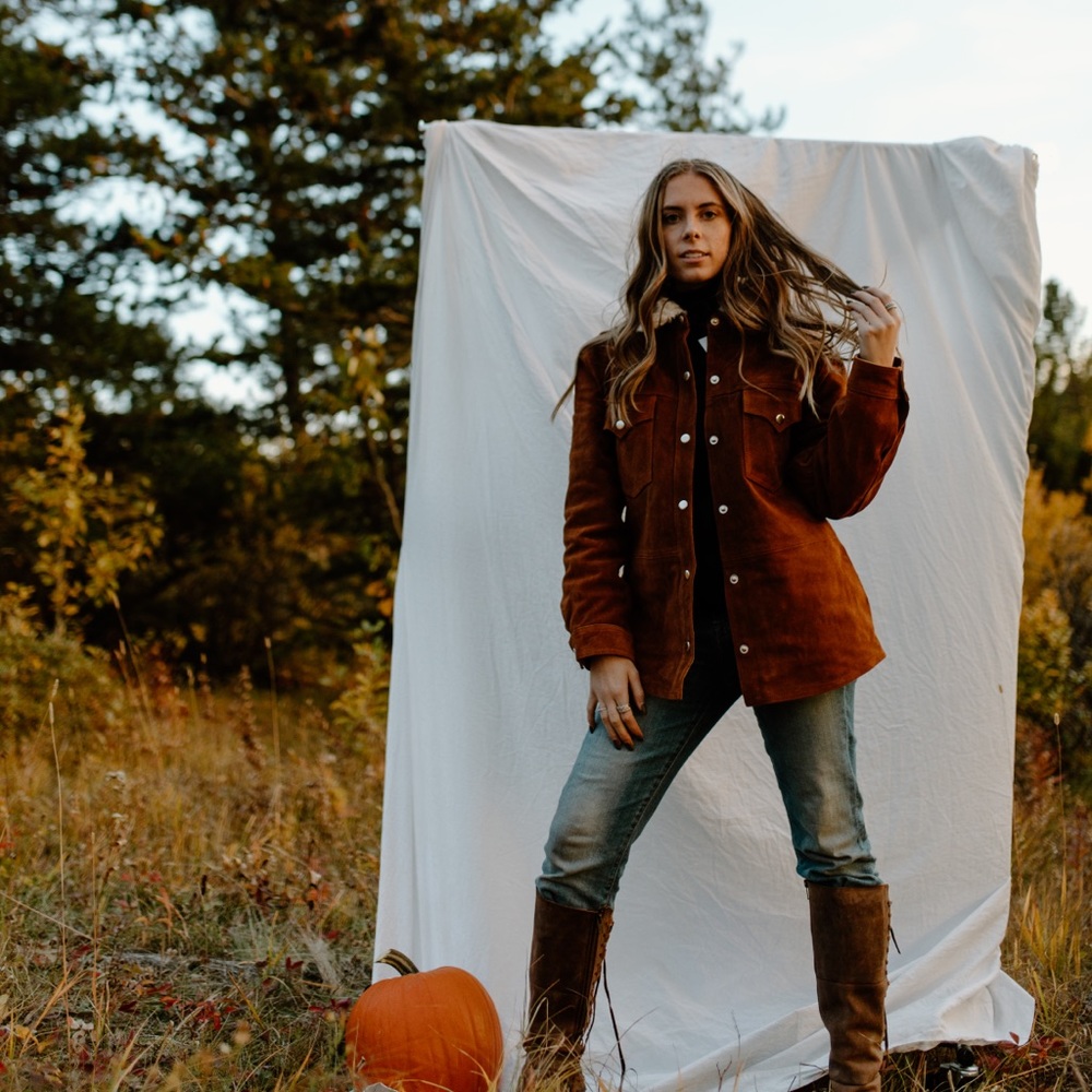 Shayna Suede Sherpa Lined Jacket